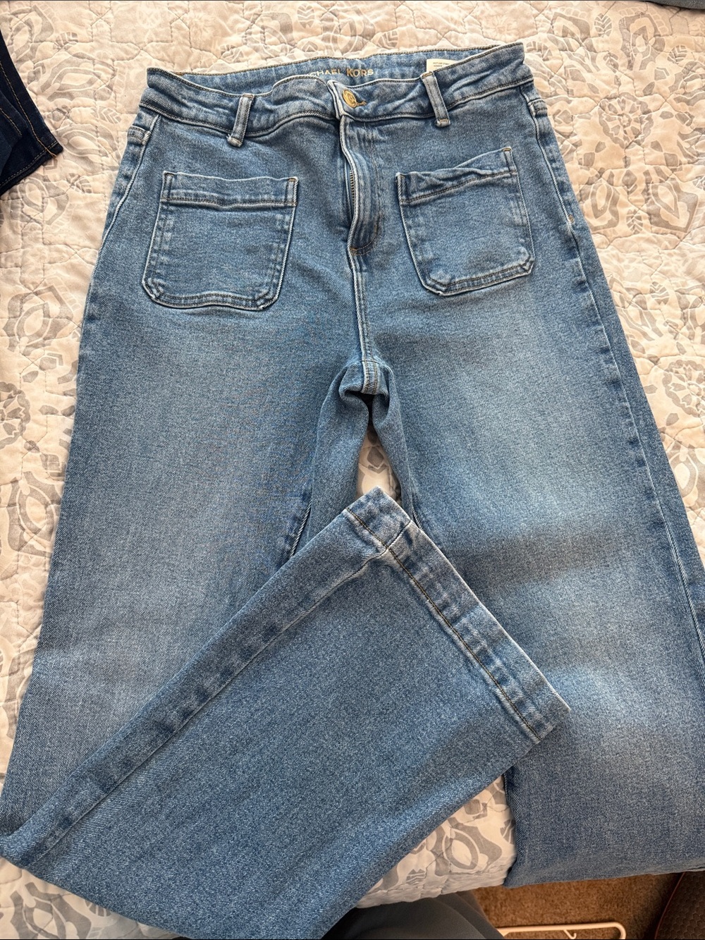 Michael Kors Women's Light Wash Straight-Leg Jeans